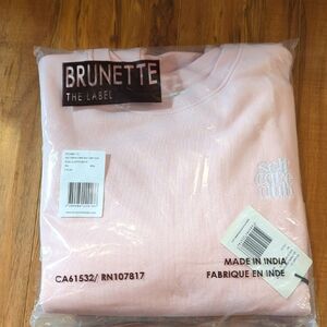 Brunette The Label 🇨🇦 Pink Self Care Best Friend Crew Sz.M/L
